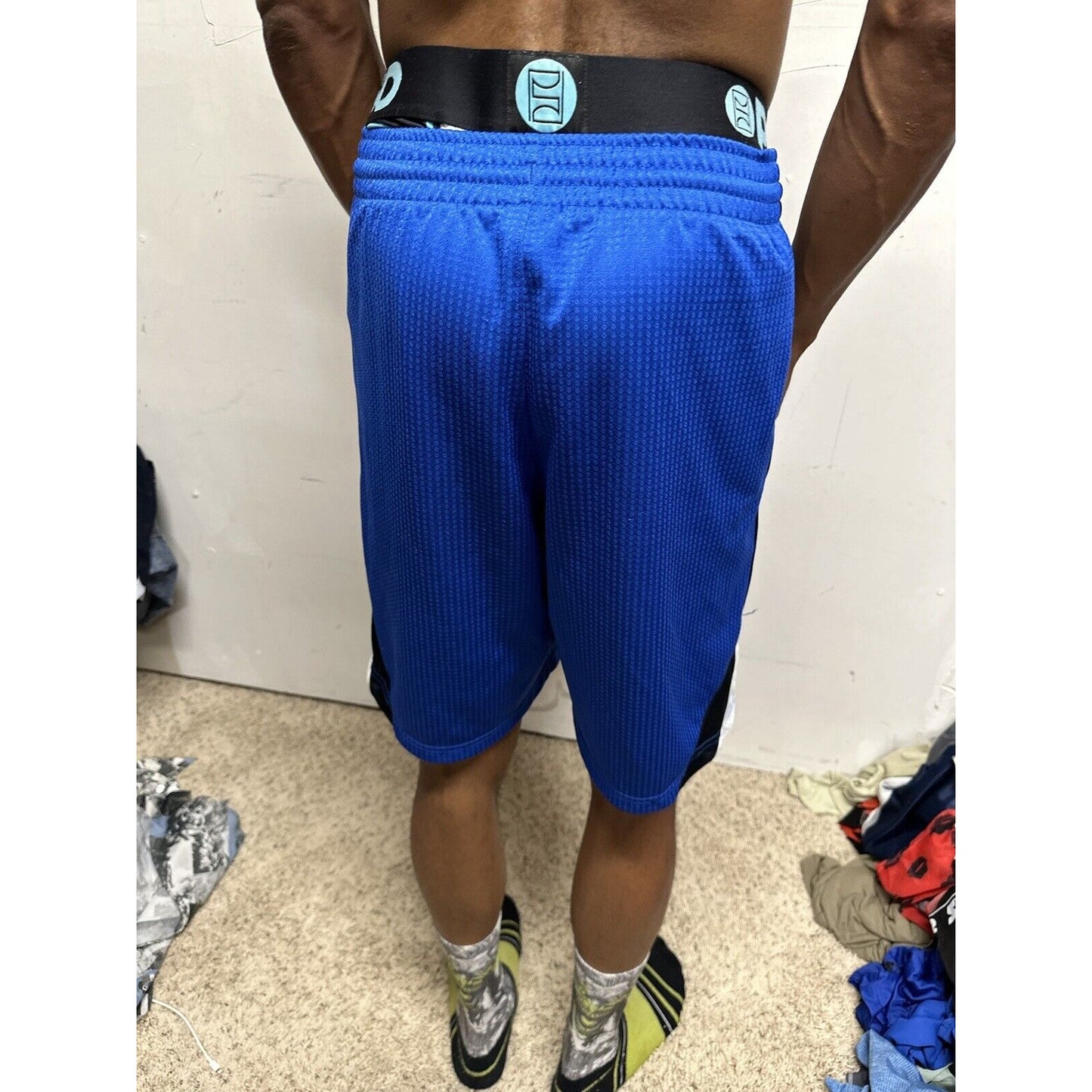 Men’s Blue Nike With Pockets Small Athletic Shorts