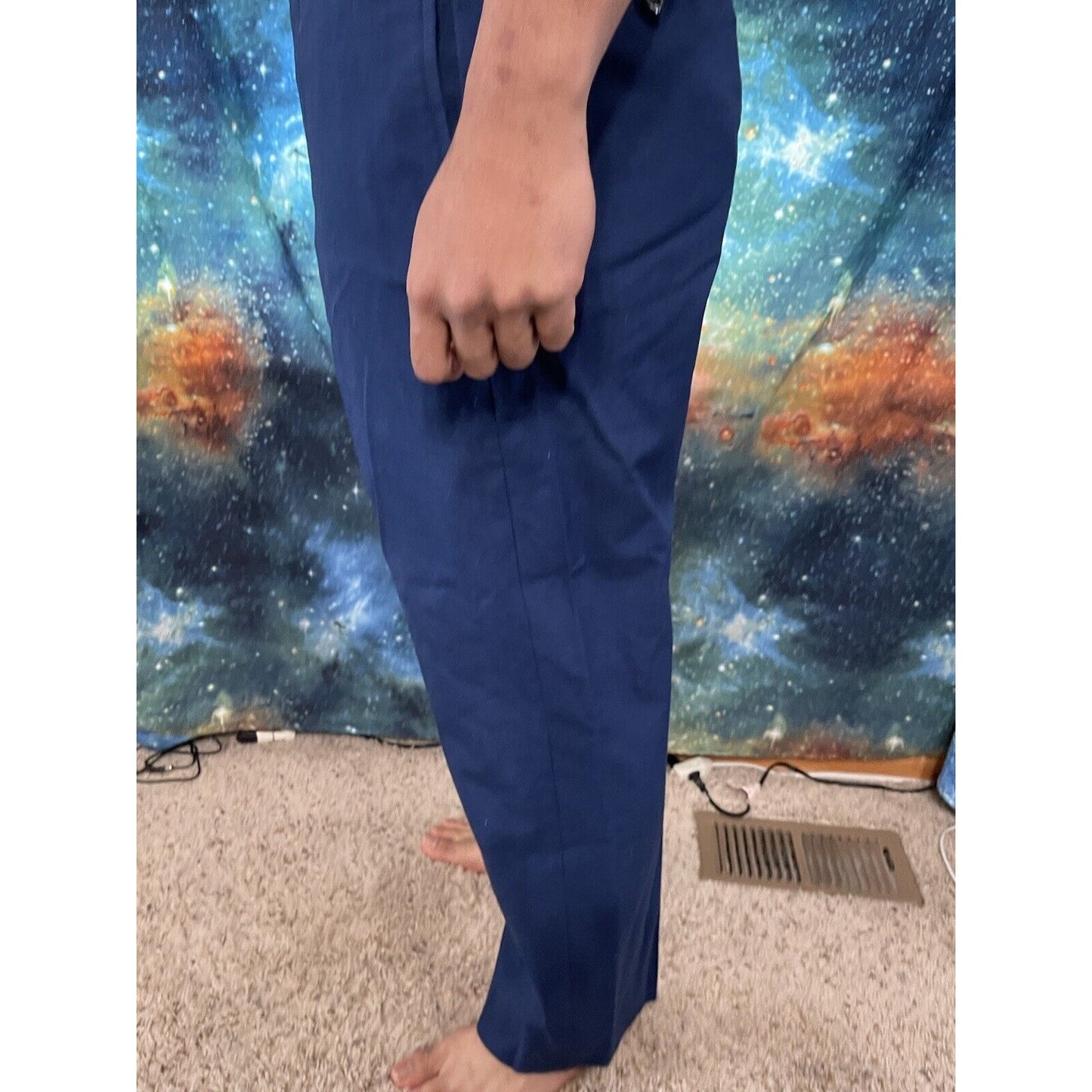 Men’s Air Force USAFA cadet 36L  trousers pants poly wool ~31” Inseam Civil Air