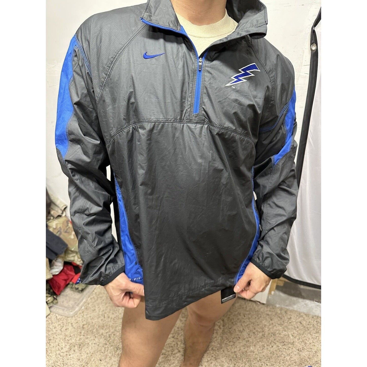 Men’s Nike Storm Fit Medium Blue USAFA Air Force Falcons Rain Jacket