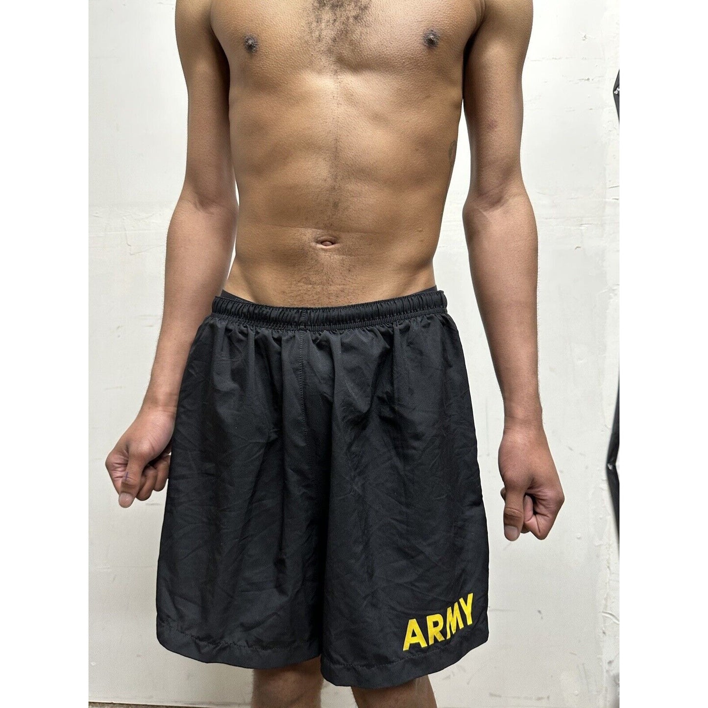 Army black size large physical fitness uniform apfu trunks