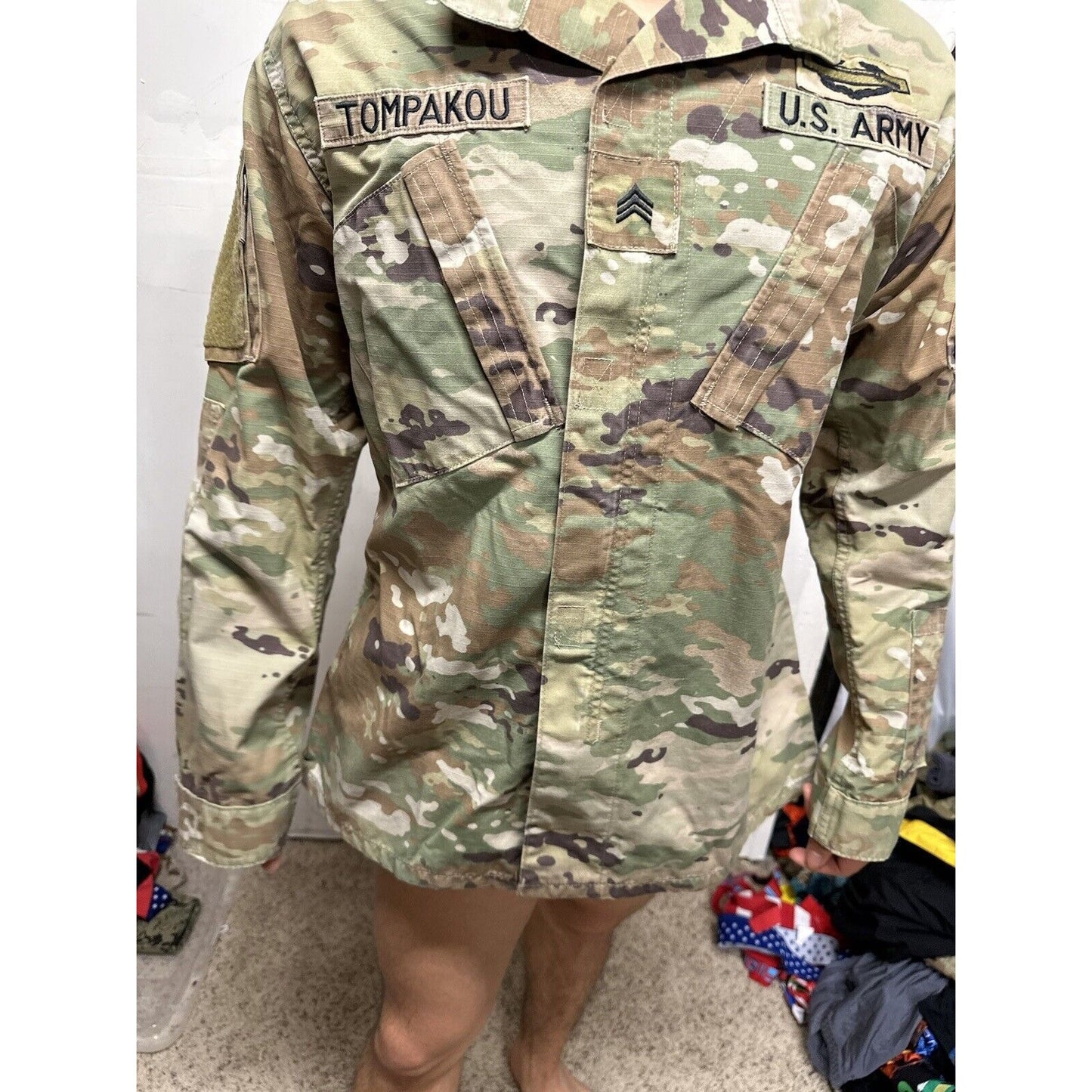 Men’s Ocp Top Medium Long Army Blouse Air Force With Patches