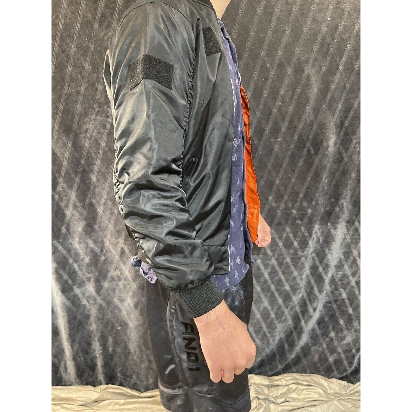 men’s black indonesia air force Cadet flight jacket fits like a small