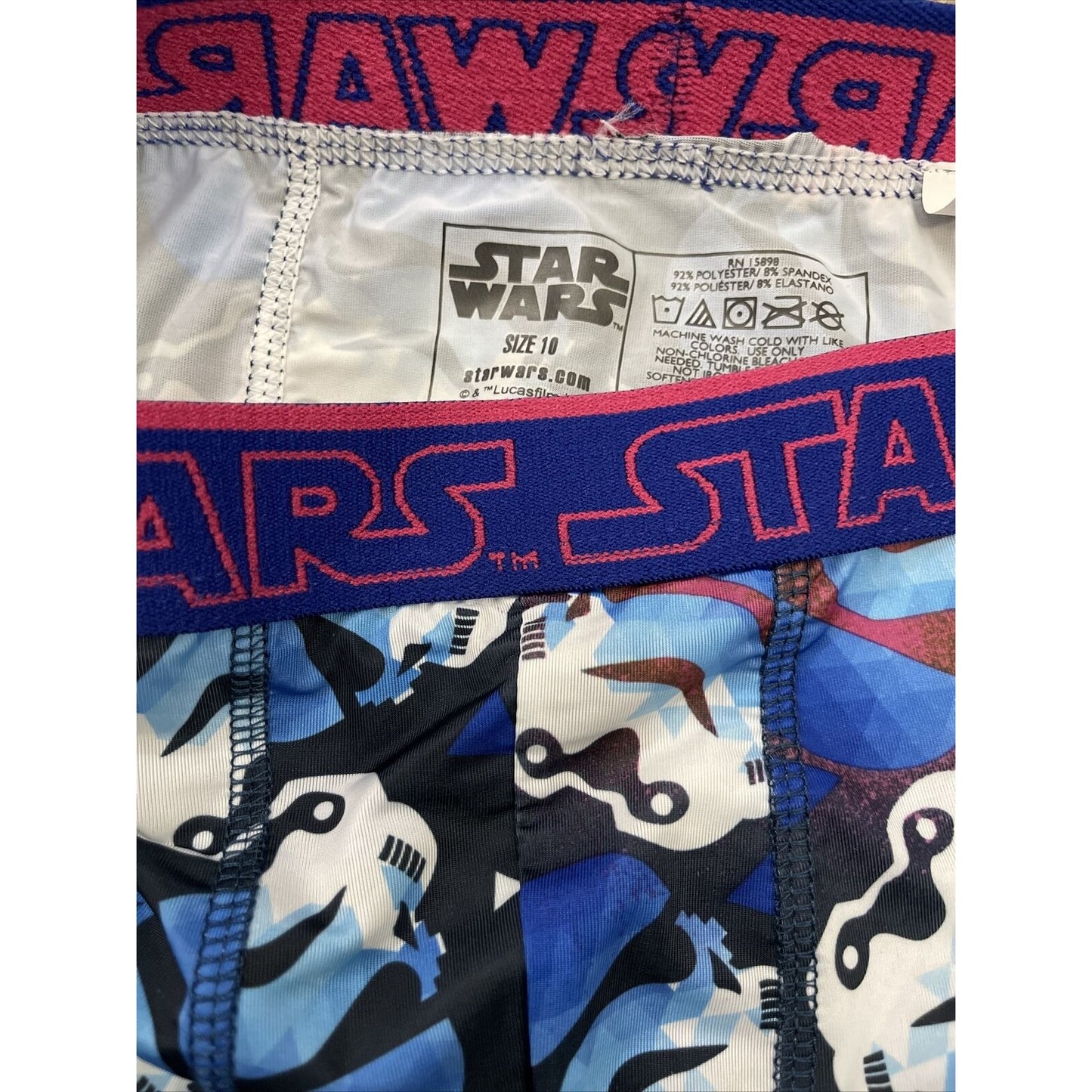 Boy’s Size 10 Star Wars Disney Stormtroopers Compression Shorts New