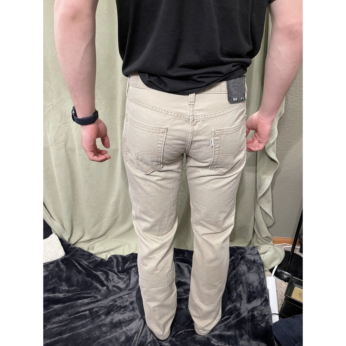 New Levi's 514 Men's 30 x 32 Tan/Khaki Cotton Straight-Fit Pants