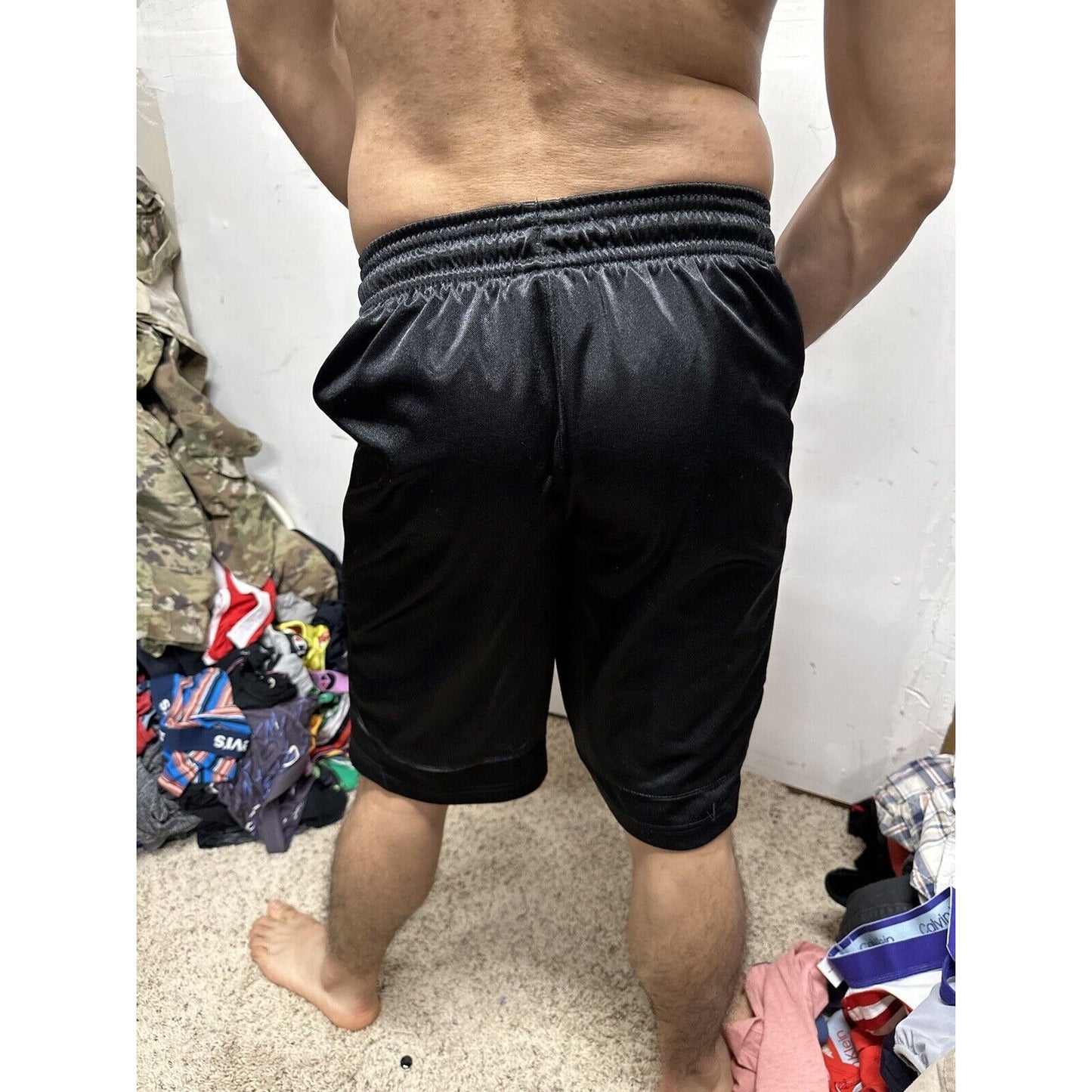 Men’s Black And1 Small Athletic Shorts With Pockets