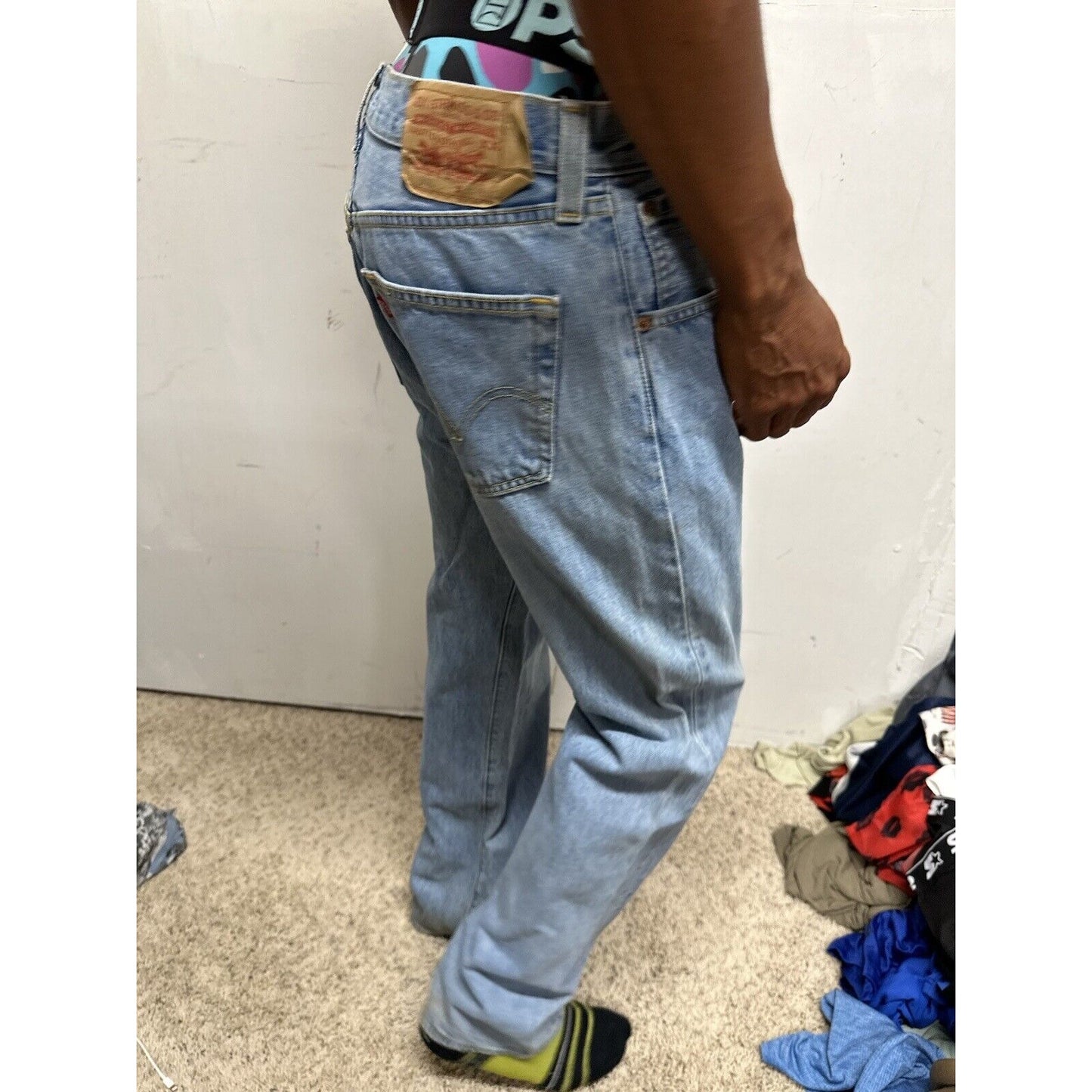 Men’s Blue 501 Levi’s Button Fly Jeans 34 X 32