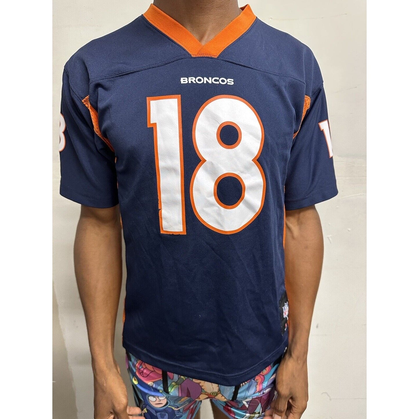NFL Denver Broncos Peyton Manning 18 Kids Jersey Size Youth Large 14-16