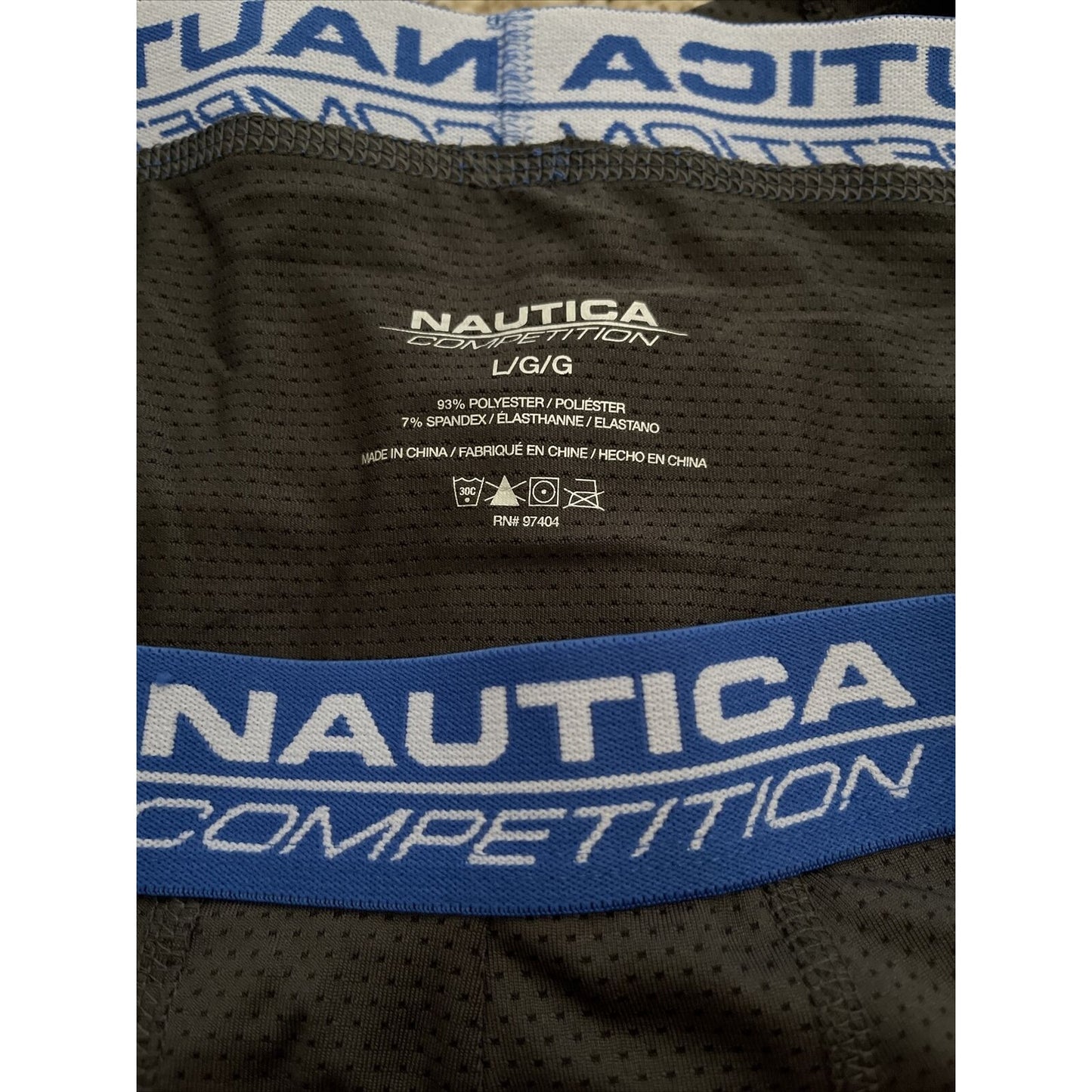 Men’s Large Dark Gray Nautica 7% Spandex Compression Shorts New