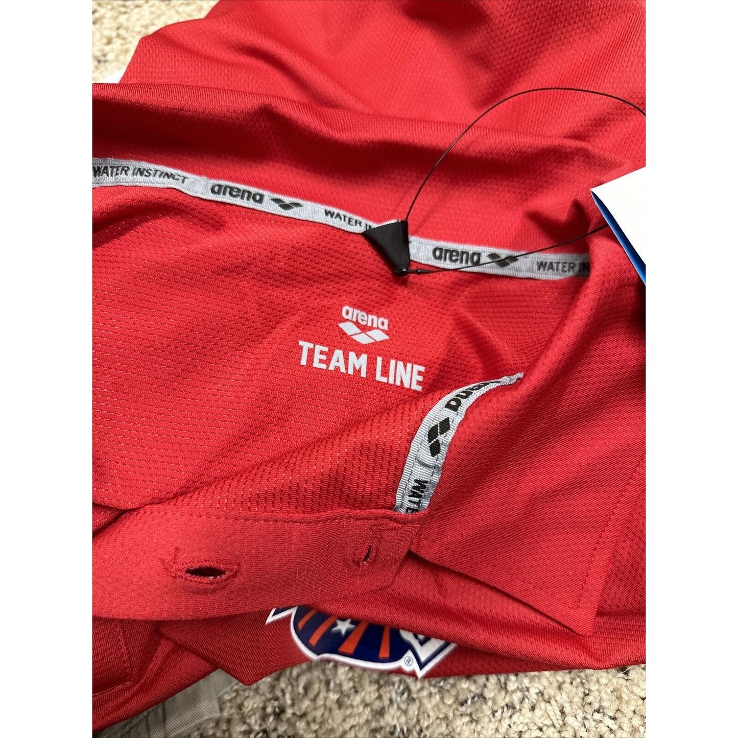 men’s red polo shirt arena usa swimming Size Large