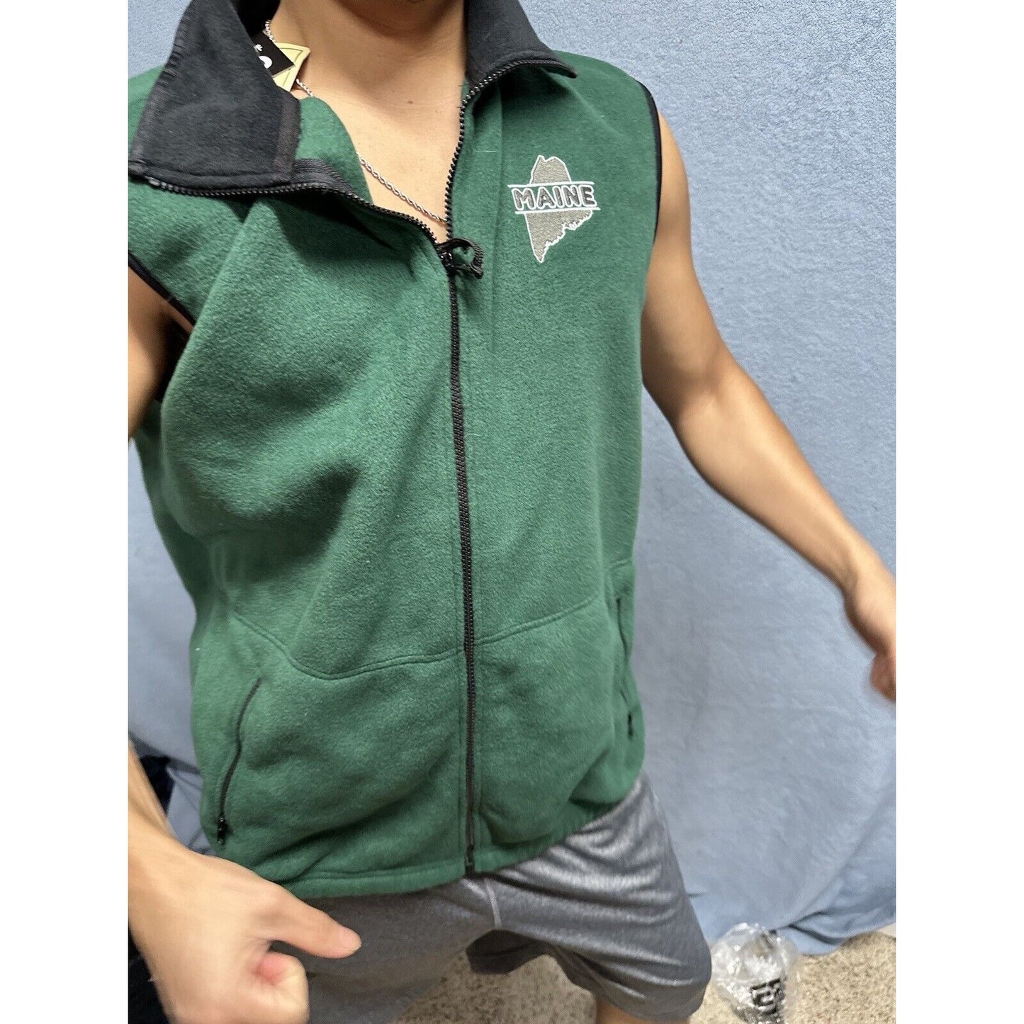 Men’s Green Colorado Timberline Full Zip Vest Medium Maine