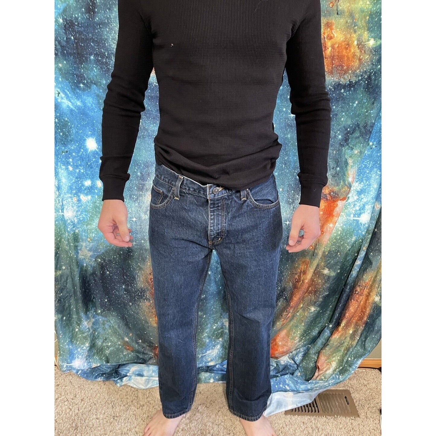 Arizona Jean Co. Men's Original Straight Dark Wash Denim Jeans Size 29x34