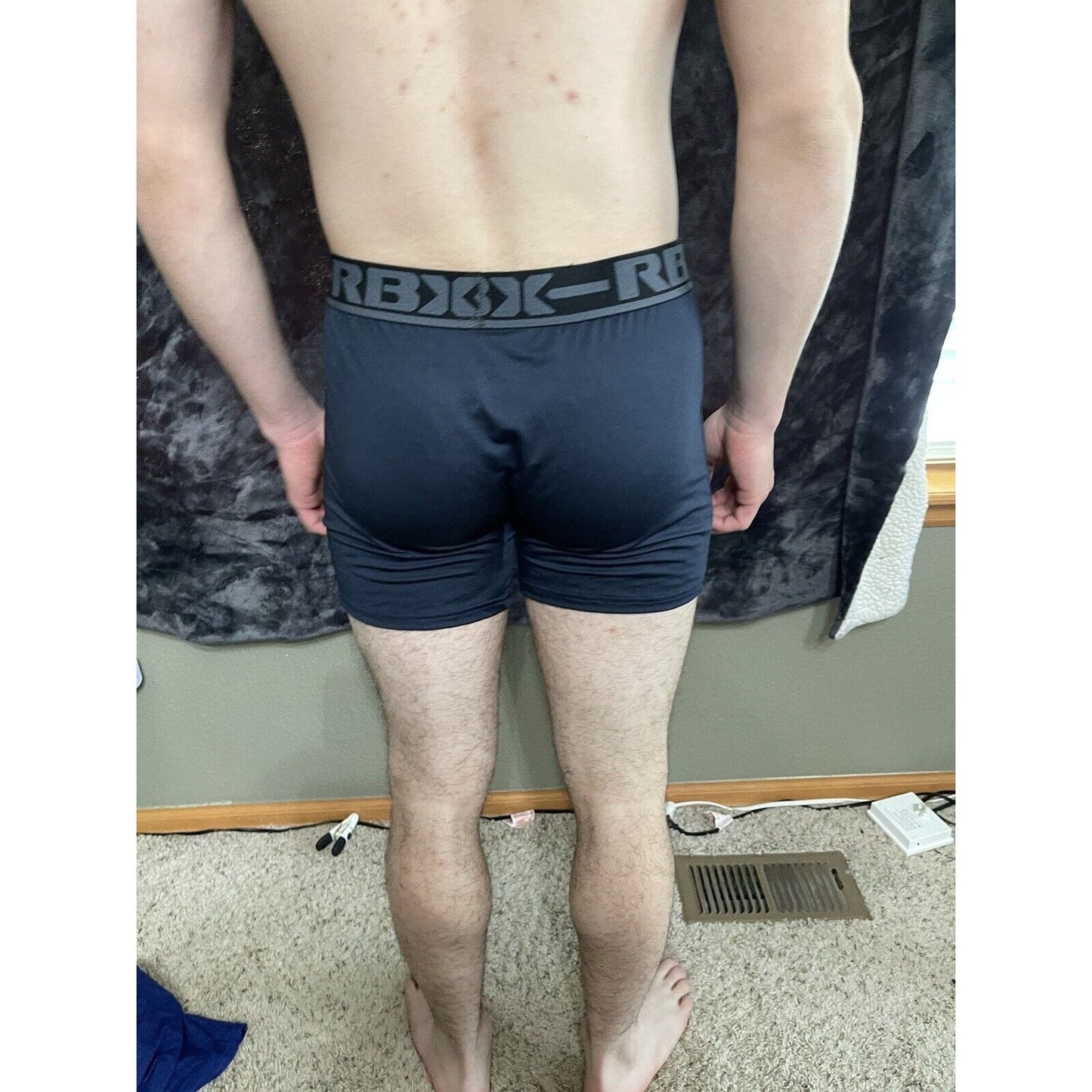 Men’s Large RBX Active Dark Blue Compression Shorts New