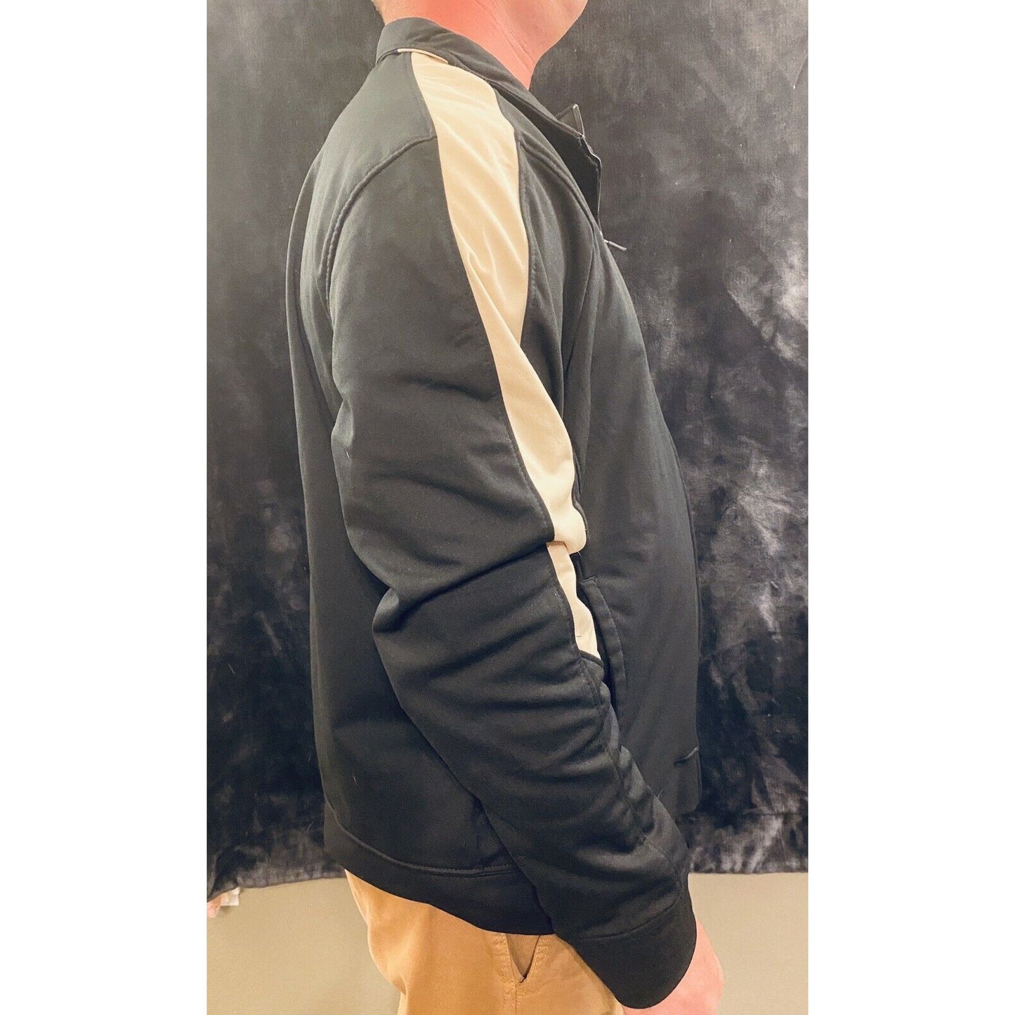 Augusta Sportswear Large Full-Zip Black Fleece Graphic (tiger on Ball) Jacket.