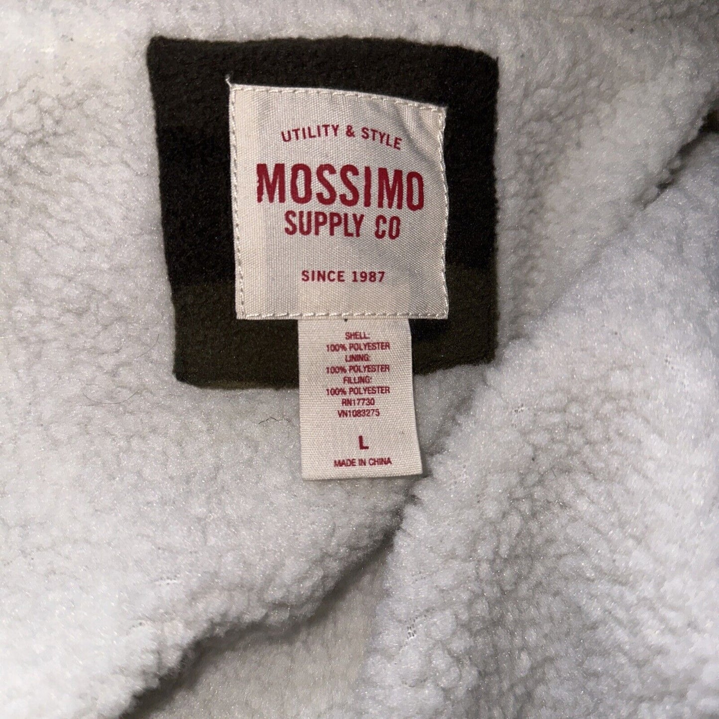Men’s Fuzzy Large Mossimo Camo Hoodie Full zip Jacket