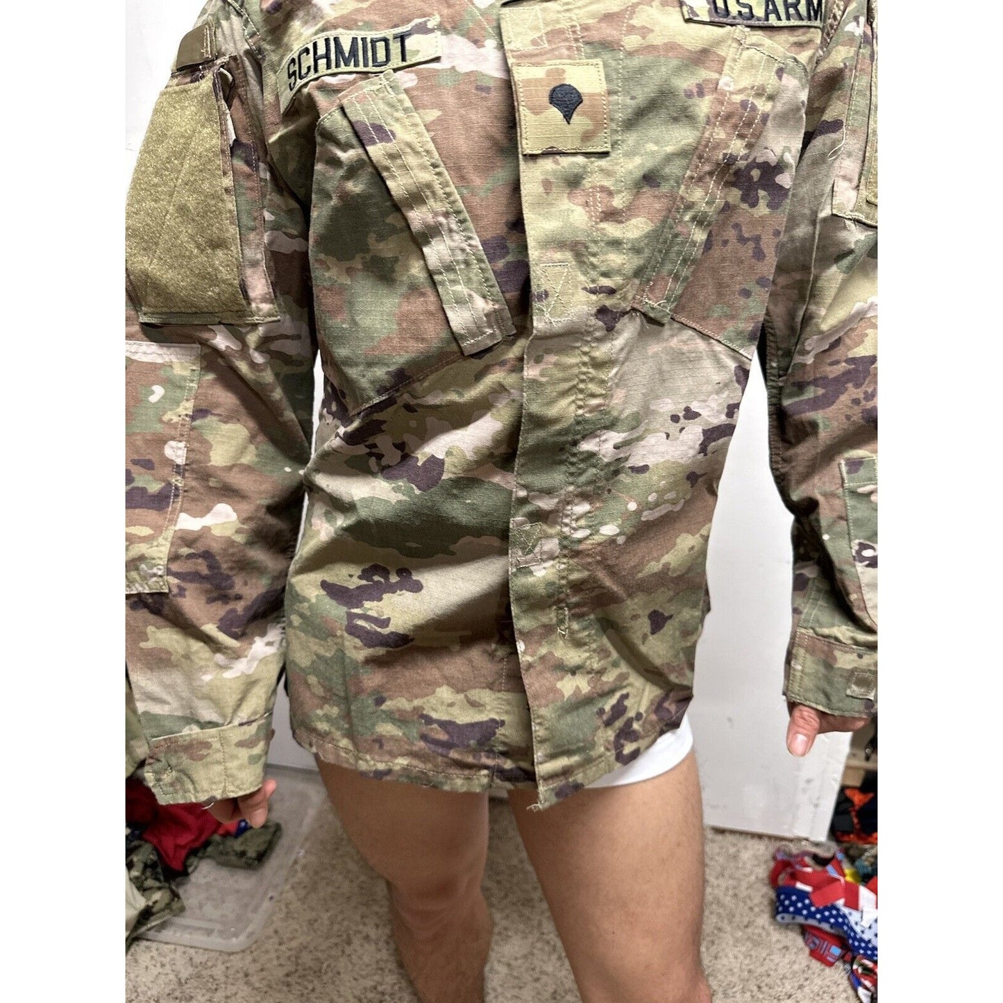Men’s Ocp Top Specialist Rank Medium Regular Flame Resistant Army Combat Blouse
