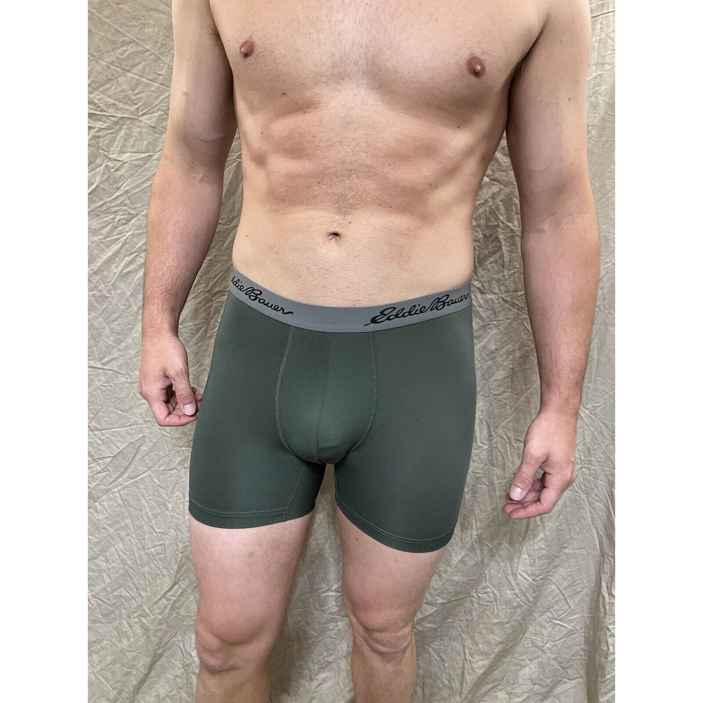 men's eddie bauer dark green medium boxer brief