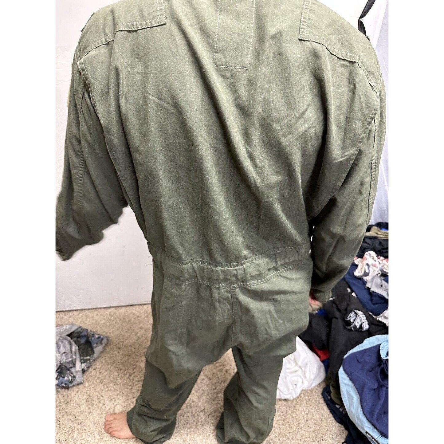 Men’s 42R Summer Fire Resistant USAF Military Uniform Flight Suit Major Rank