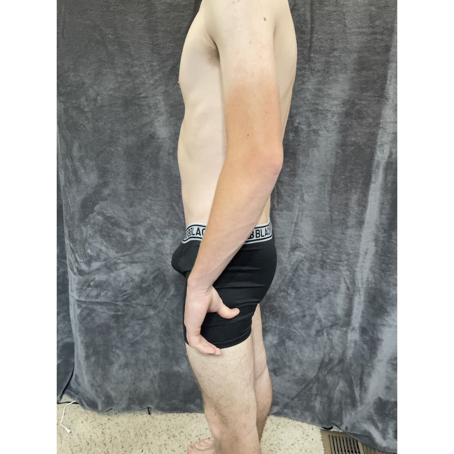 men's medium athletic trunk style black bear boxer brief Black