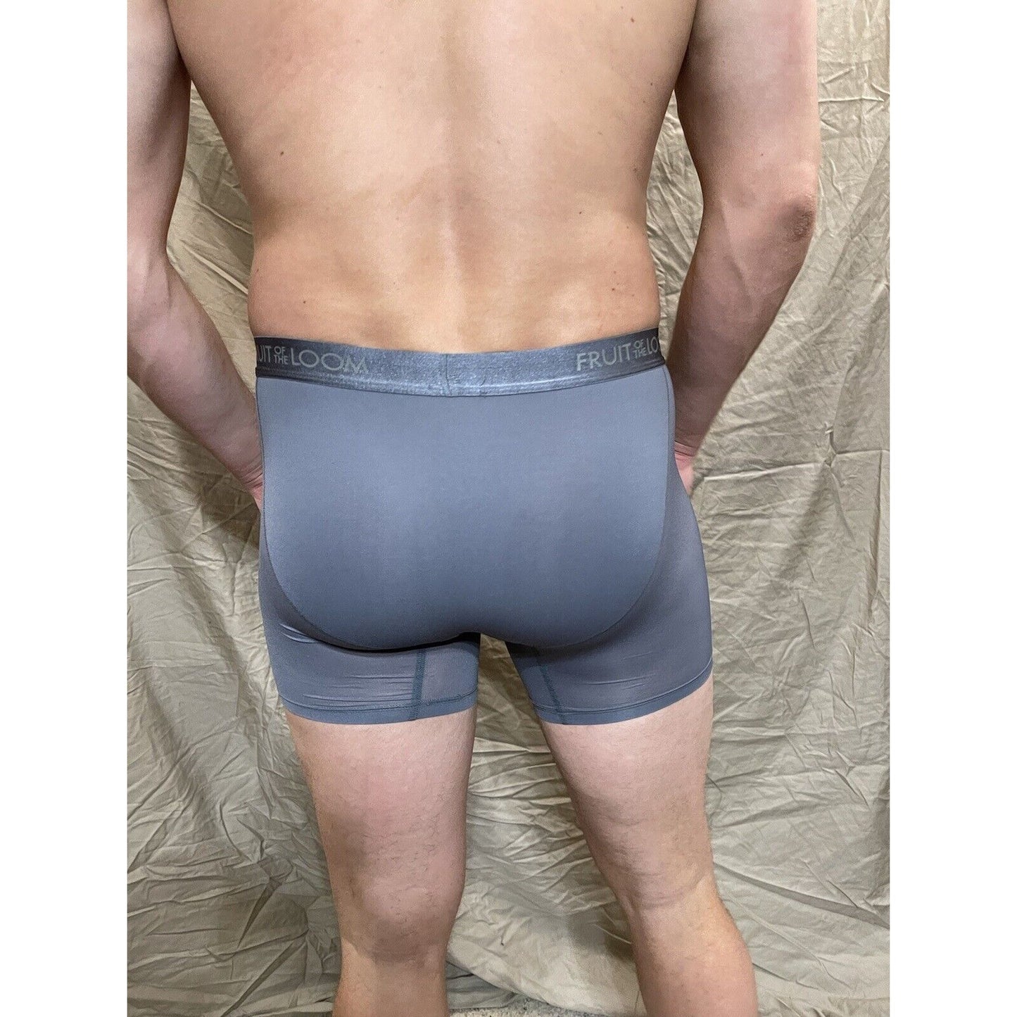 men's gray fruit of the loom everlight medium boxer briefs new and never worn
