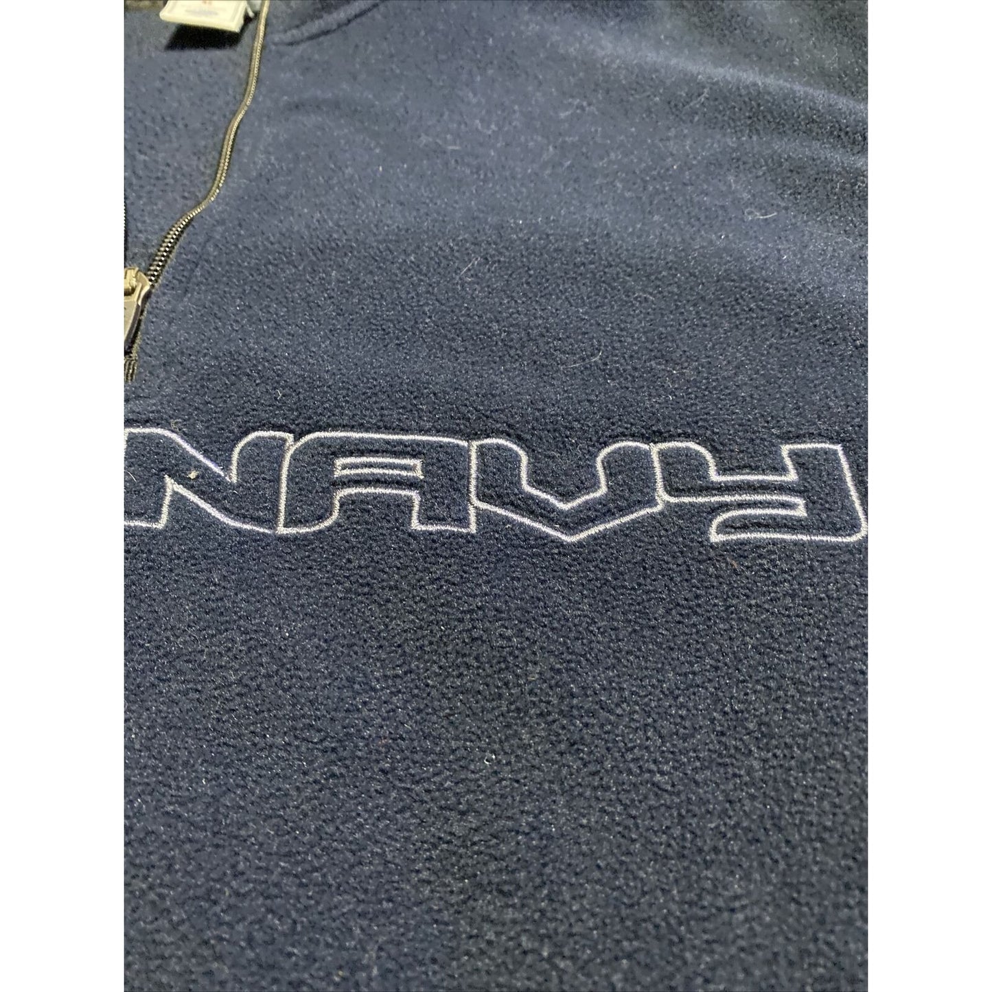 Old Navy Men’s XL Navy Blue Logo Polyester Quarter-zip Soft Pullover Jacket