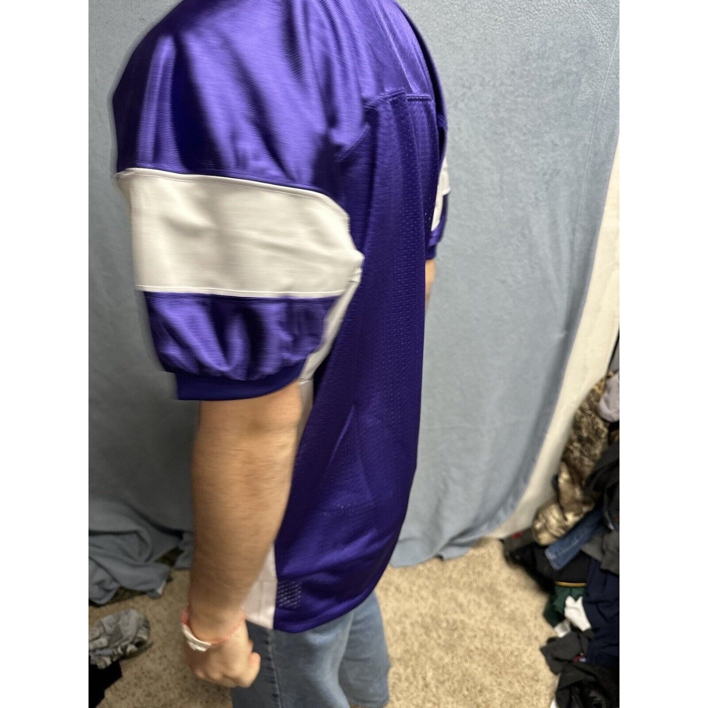 Men’s Purple And White Champro Medium Football Jersey