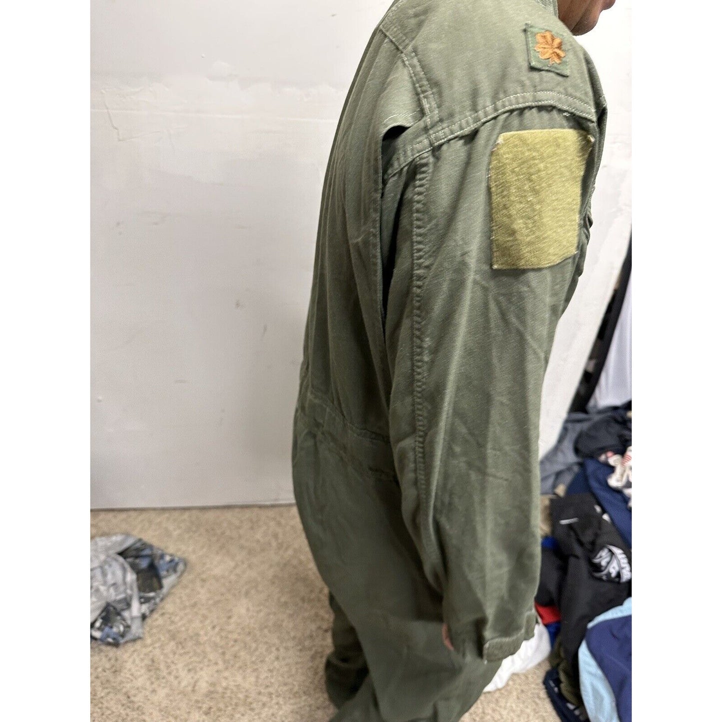 Men’s 42R Summer Fire Resistant USAF Military Uniform Flight Suit Major Rank