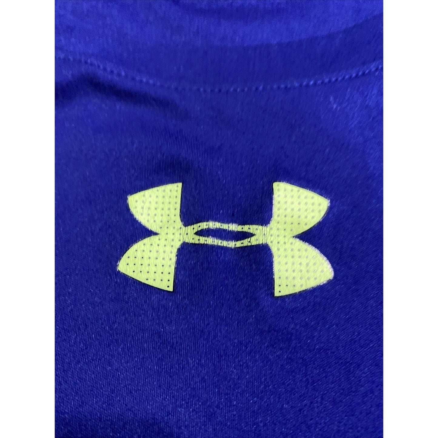 Under Armour Men’s XL Blue Neon Yellow Polyester Gym Training Athletic Shirt