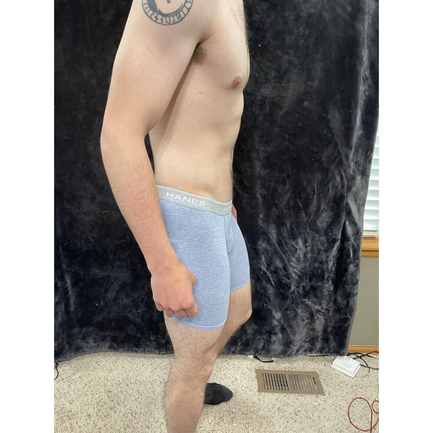 Men’s Light Blue Hanes Comfort Flex Small Boxer Briefs New