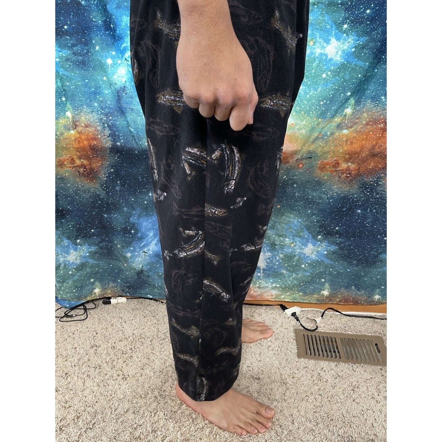 Men’s Fish Black Croft and Barrow Sleep wear pants large