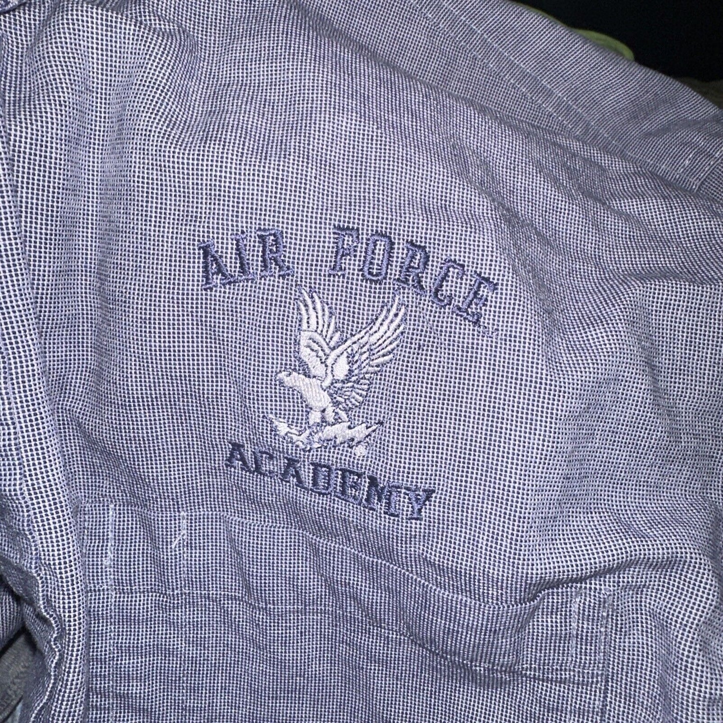 Men’s Blue Vantage Medium Long Sleeve Button Up Air Force Academy USAFA Shirt
