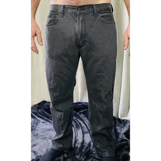 LEVI'S 505 Regular Straight Fit Men’s 36X30 Gray Jeans