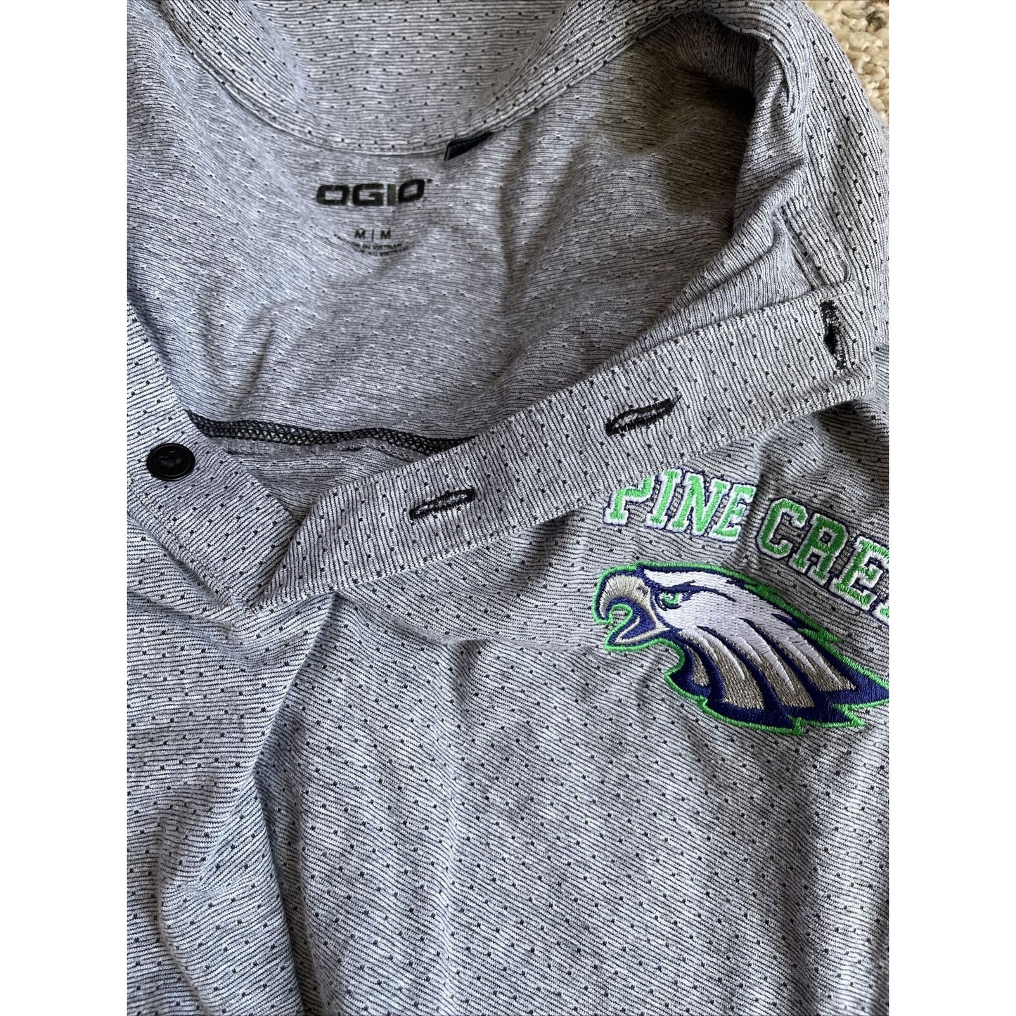 OGIO Gray Polo Shirt medium pine creek high school Eagles