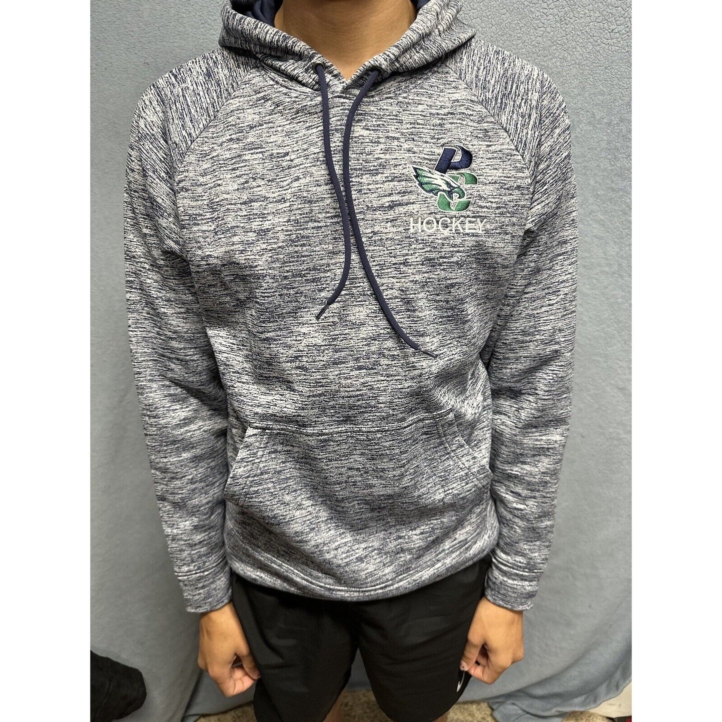 Men’s Blue And Gray Small Sport-tek Pine Creek High School Hockey Pullover Hoodi