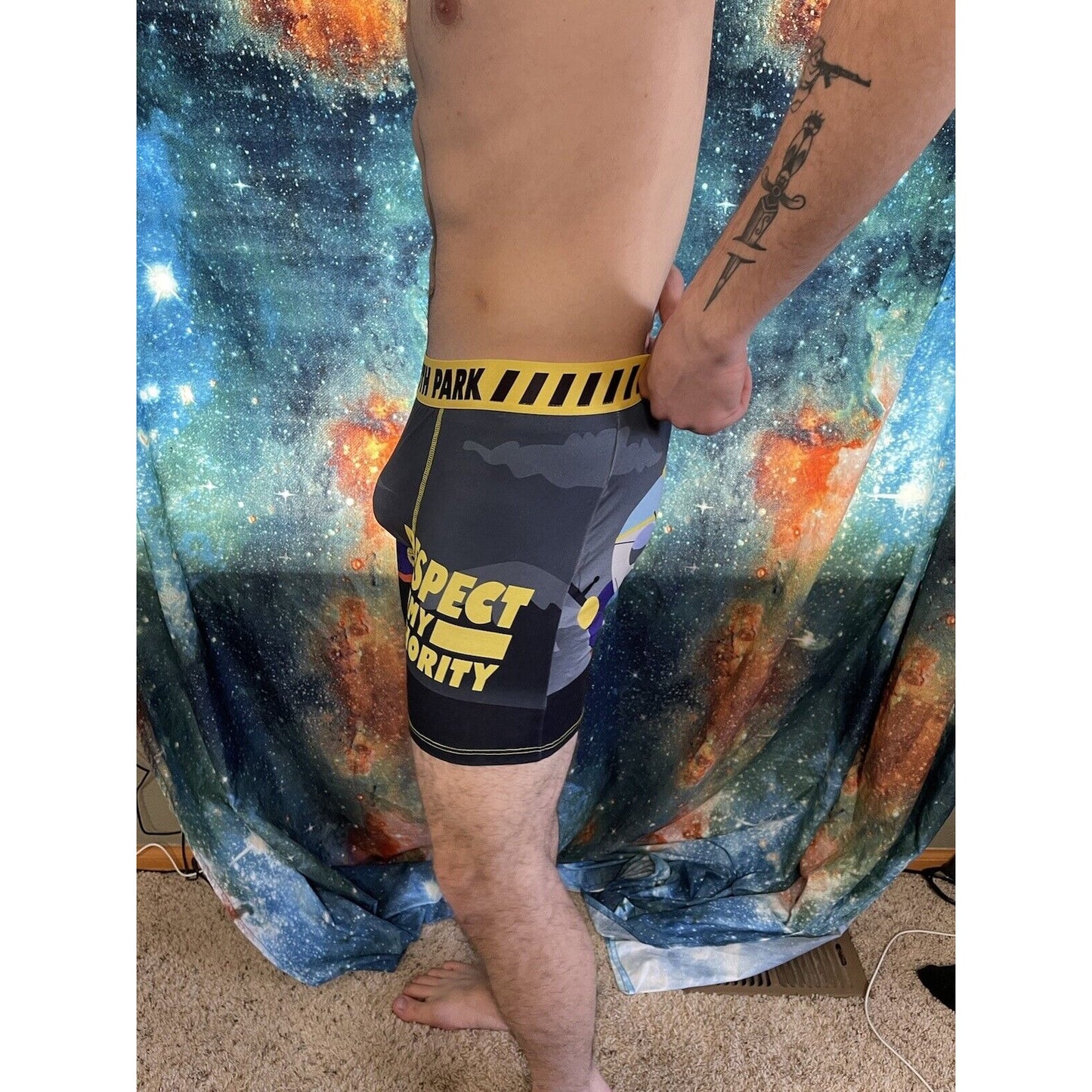 men's eric cartman south park autoritay compression shorts xl New And Unworn