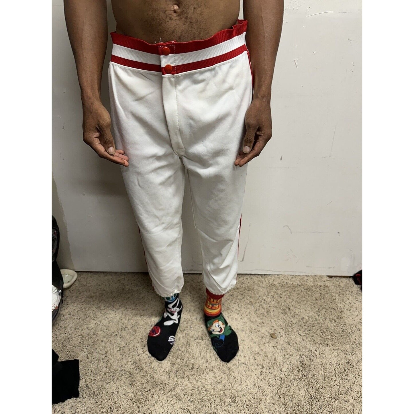 Men’s Pride XL Baseball Pants White And Red