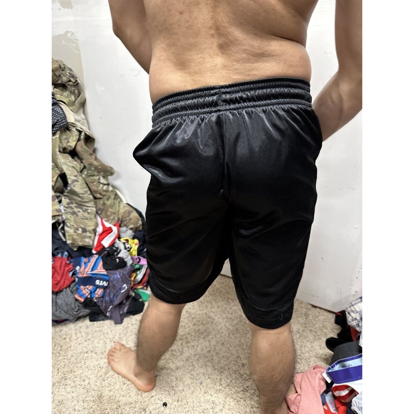 Men’s Black And1 Small Athletic Shorts With Pockets