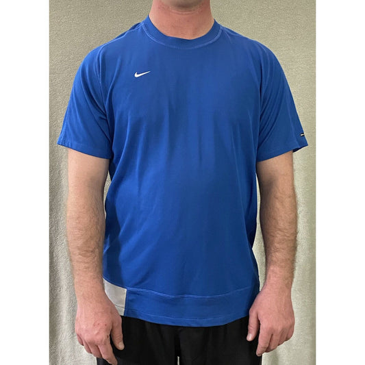 NIKE DRI-FIT Men’s Large Blue Athletic Gym Training Polyester Shirt (no Tags)