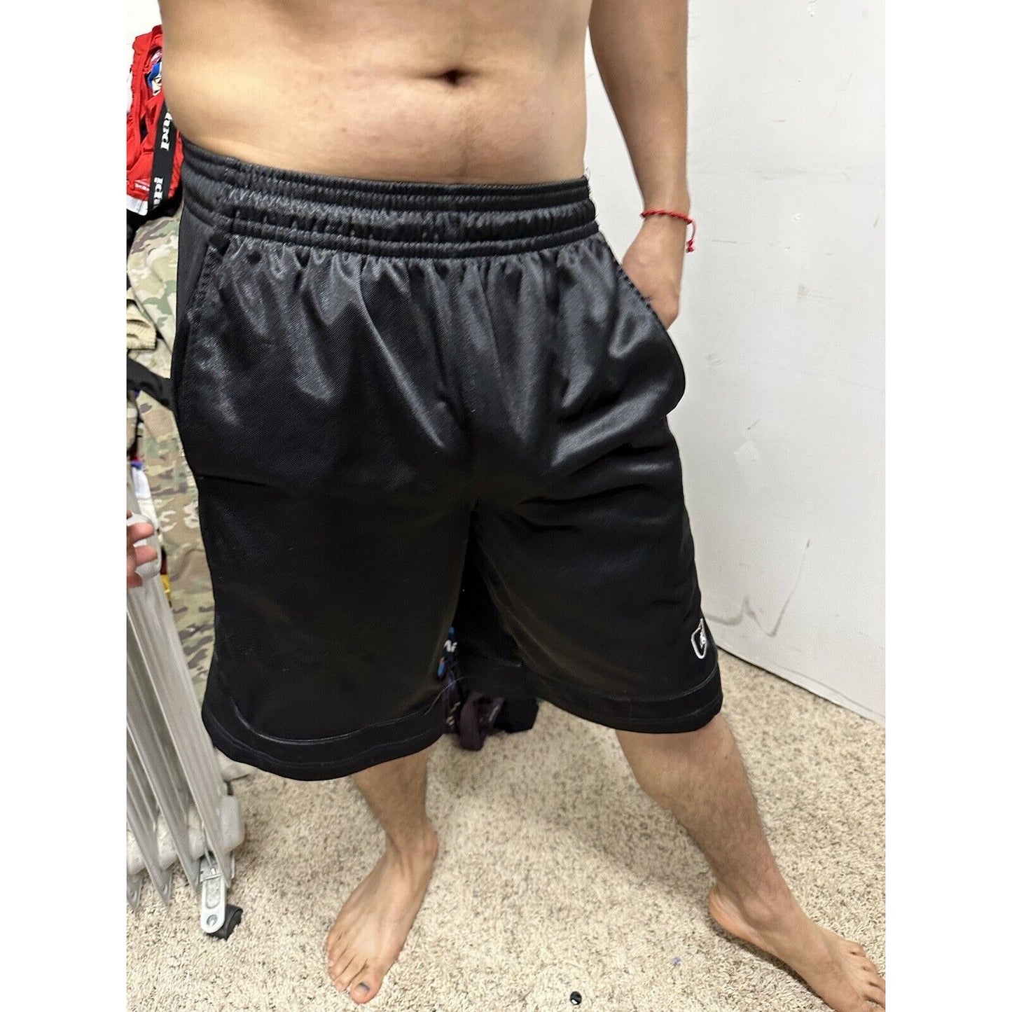 Men’s Black And1 Small Athletic Shorts With Pockets