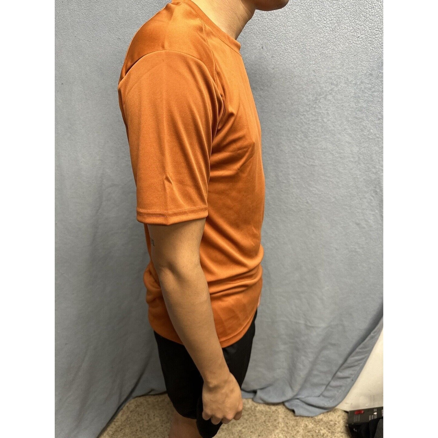 Men’s Small Badger Sport Burnt Orange Short Sleeve Tshirt Polyester