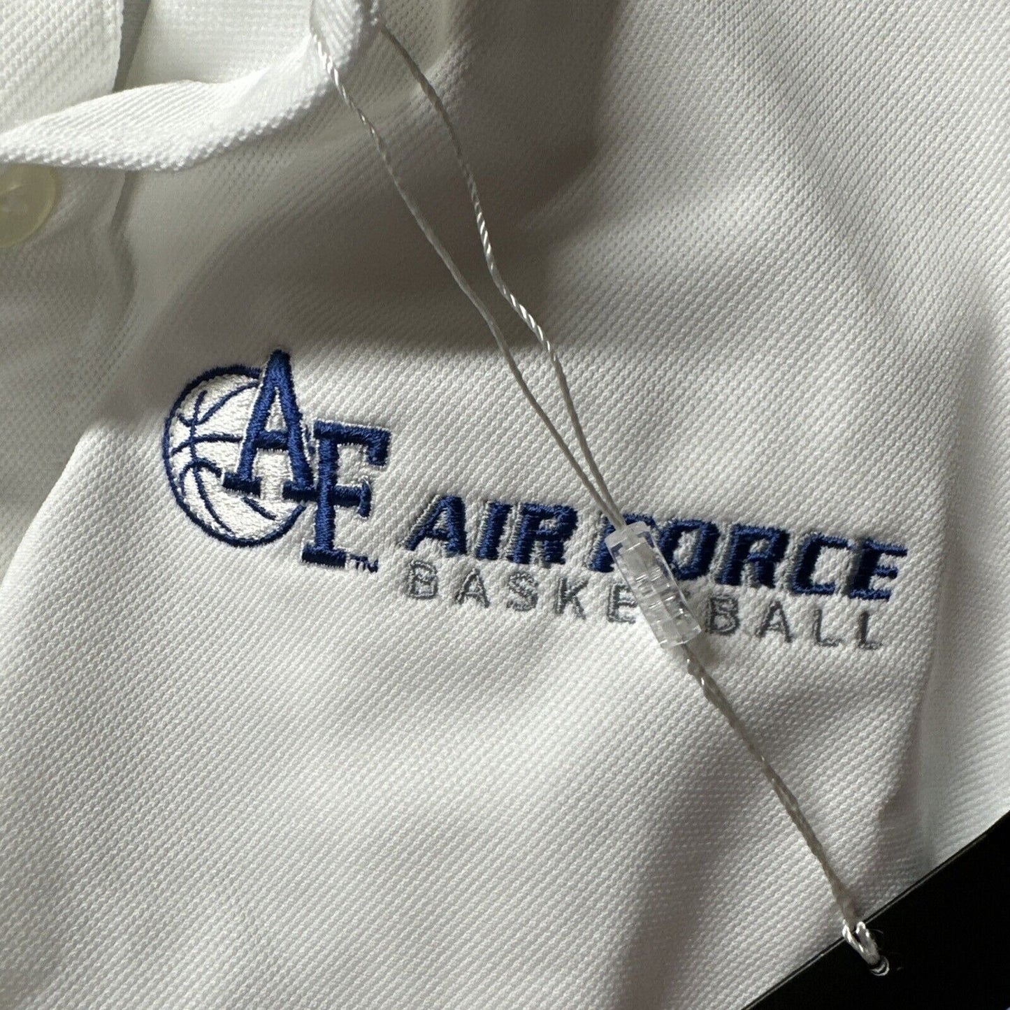 Men’s Nike Golf White Polo Air Force Basketball Shirt Medium