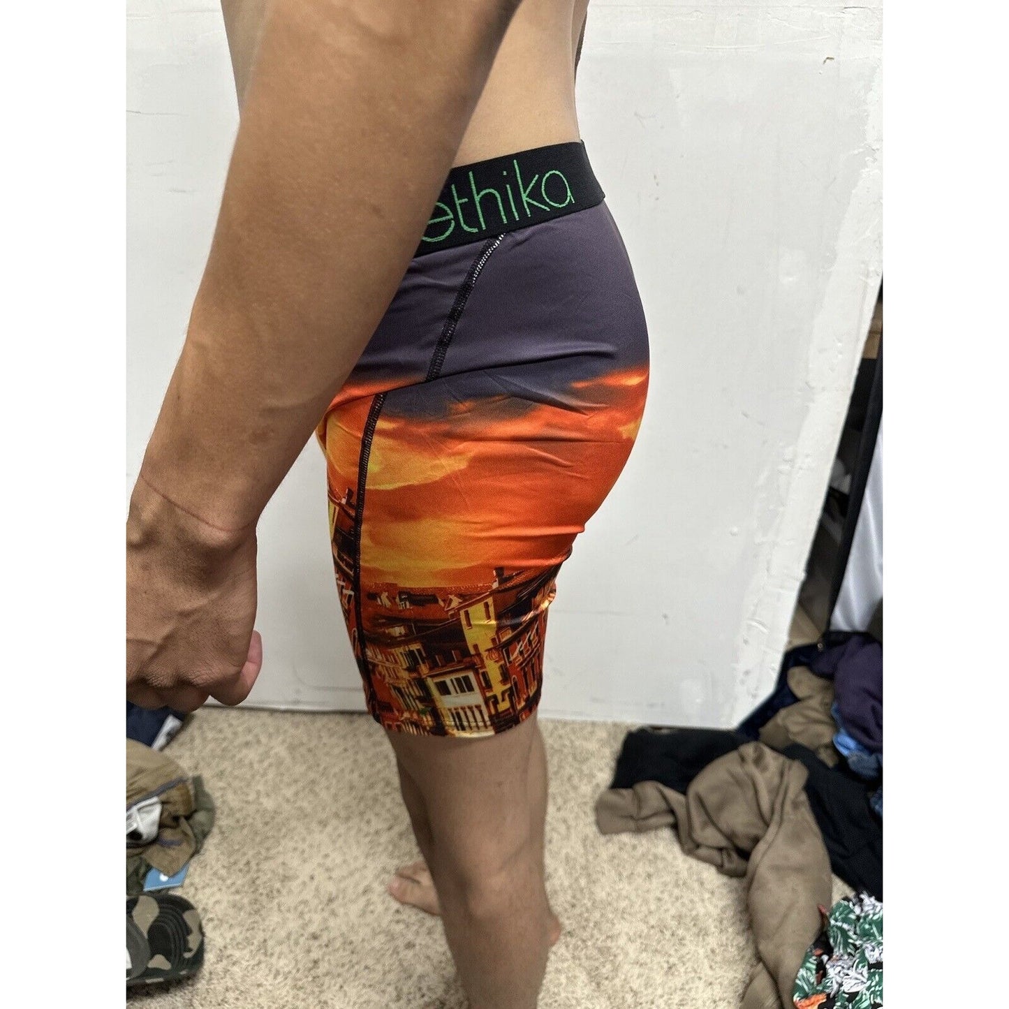 Men’s European Sunset Orange Ethika Large Boxer Briefs