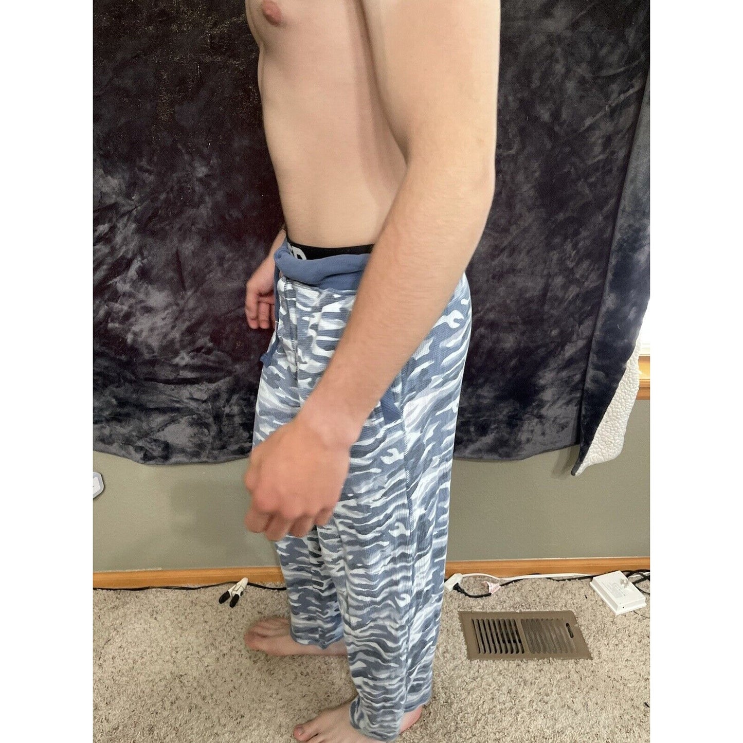 Men’s Joe Boxer Blue Camo Medium Lounge Pants