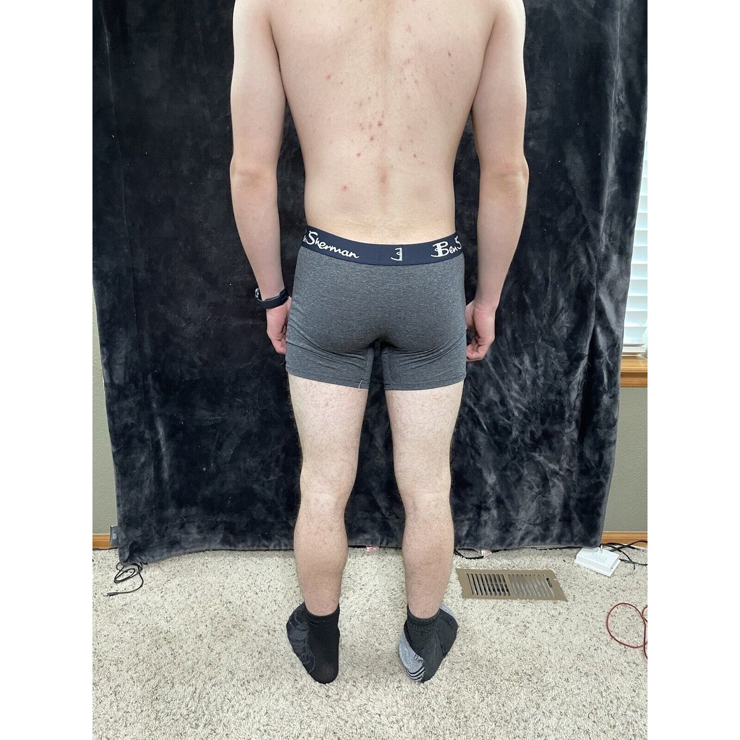 Men’s Ben Sherman Gray Boxer Briefs Large