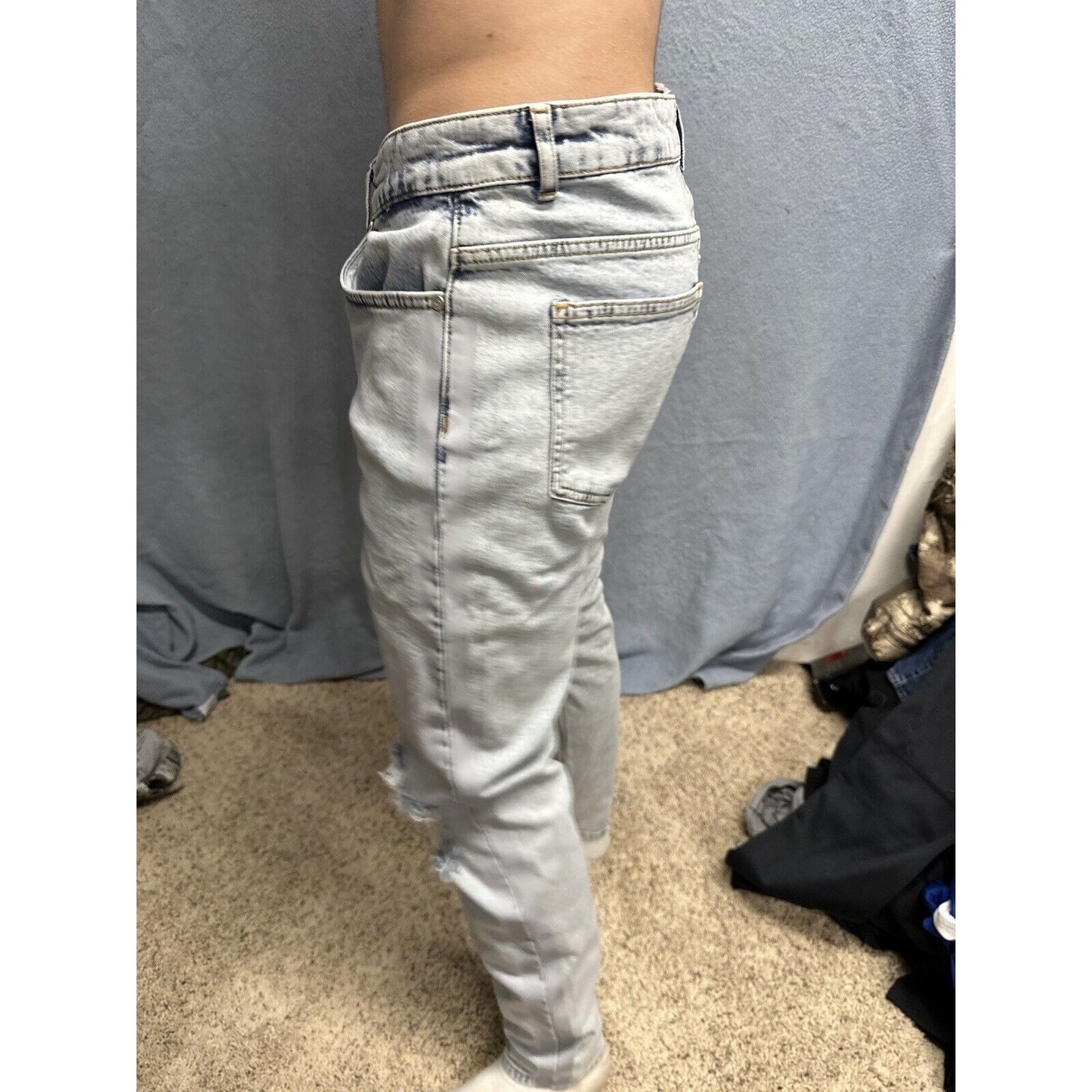 Men’s Light Blue Boohooman Size 34 Regular Jeans
