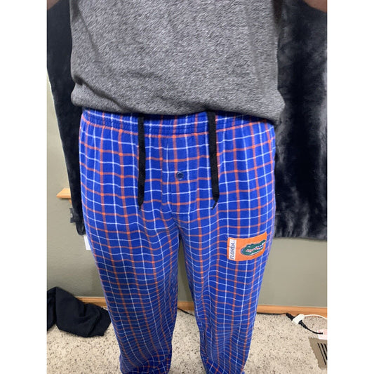 Sideline Apparel Men's NCAA UF Florida Gators Plaid Flannel Sleepwear Pant M