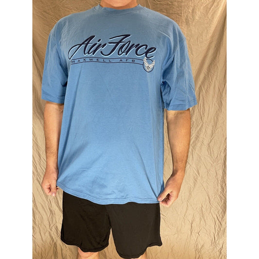 men's soffe blue XL maxwell air force base t-shirt