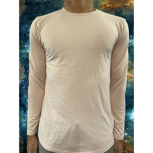 Men’s Fashion nova large long sleeve side zipper pullover Peach Color