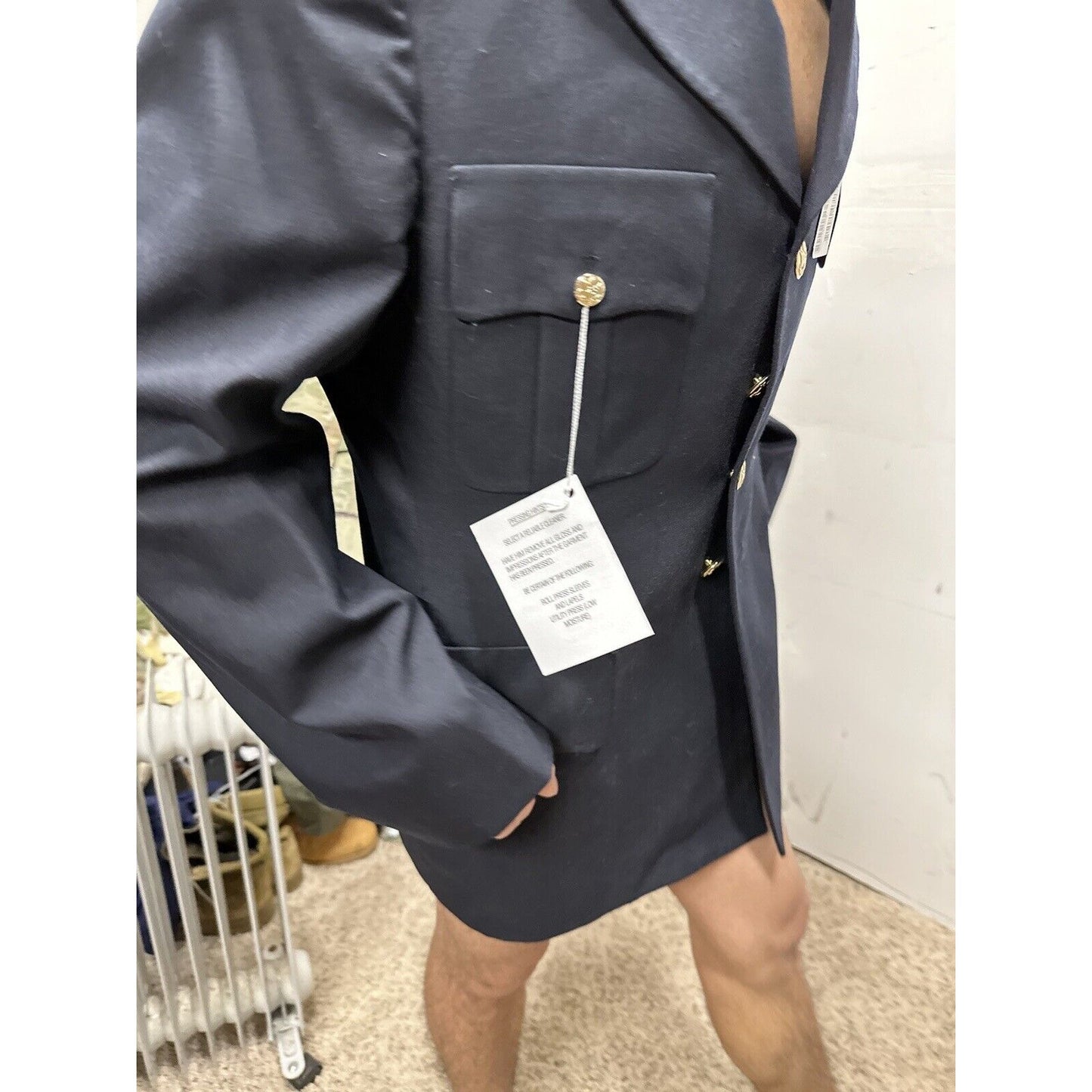 Men’s Army Coat Poly Wool Army Blue 450 42RC DSCP Dress Coat Uniform