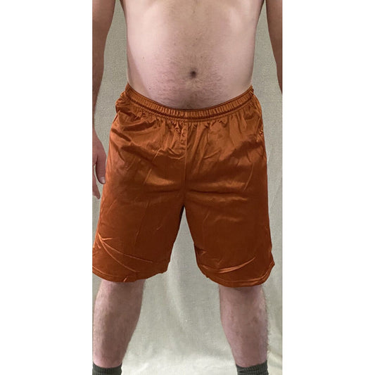 Soffe Men’s Medium Burnt Orange Basketball Training Polyester Mesh Shorts