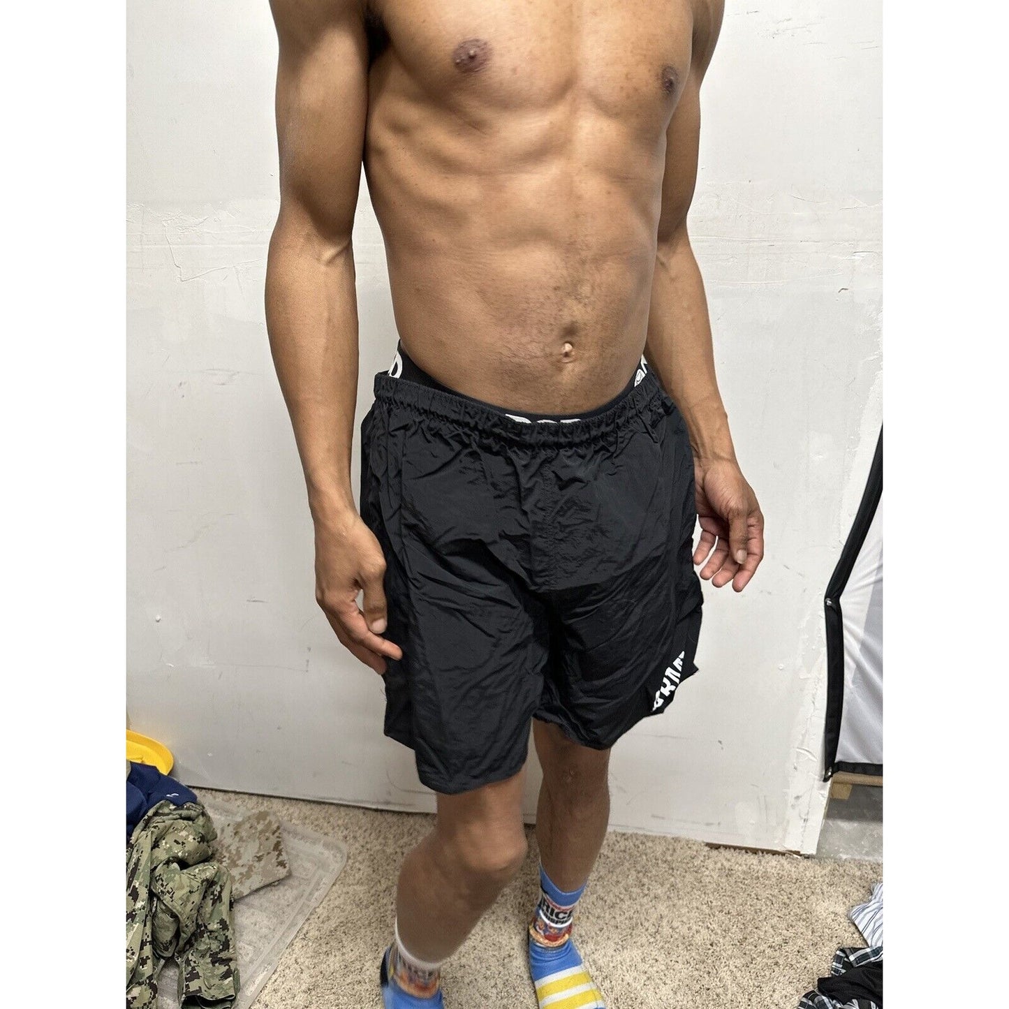 Men’s Army Pt Shorts Black Older Style Fits Like Large